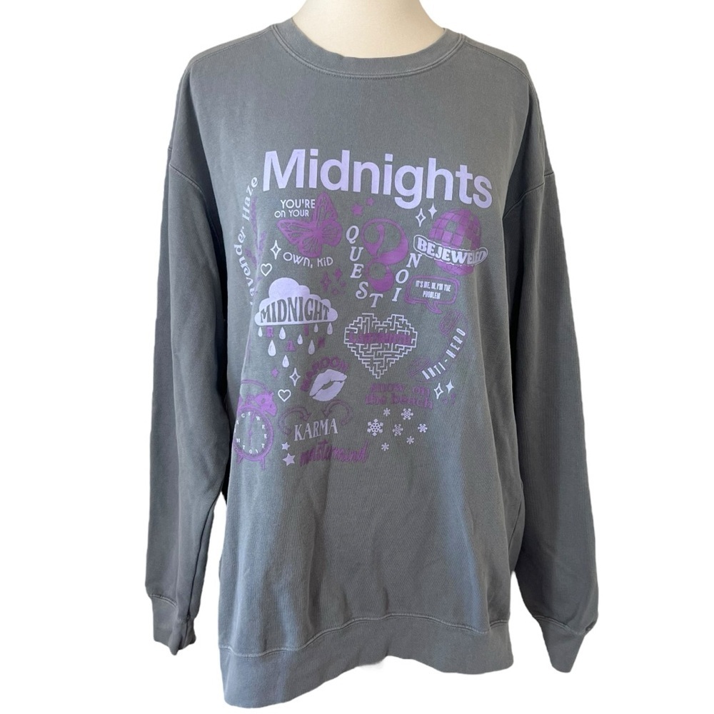 Taylor Swift Comfort Colors Midnights Era "Album Art" Pullover Sweatshirt